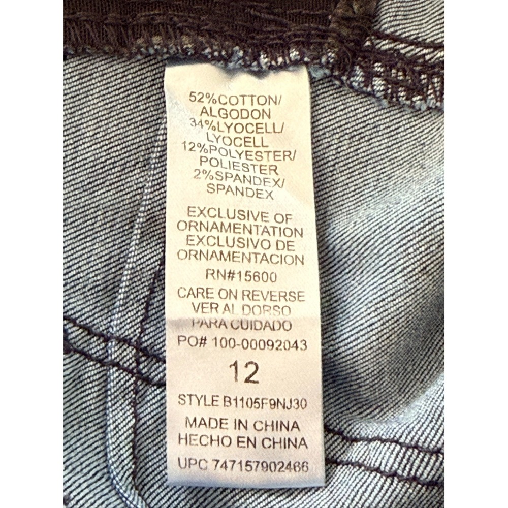 Democracy Absolution Jeans Womens 12 Blue Mid Rise Stretch Distressed Slim - Picture 4 of 9